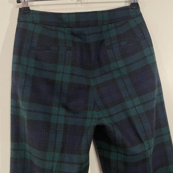 EUC Sezane Martin Blackwatch Plaid Wool Blend Wide Leg Trousers 36, 4 - Picture 6 of 9